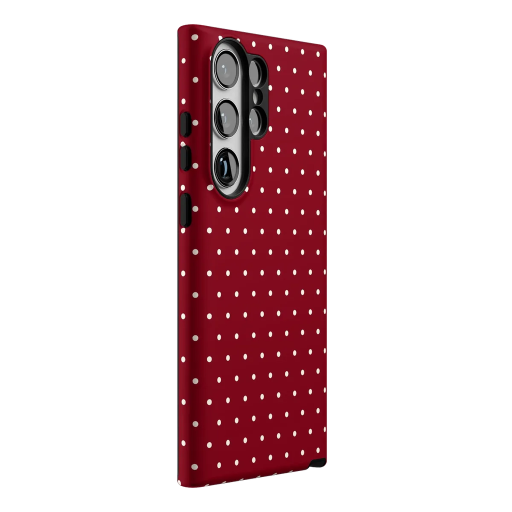 On the Dot | Maroon Polka Dot Case