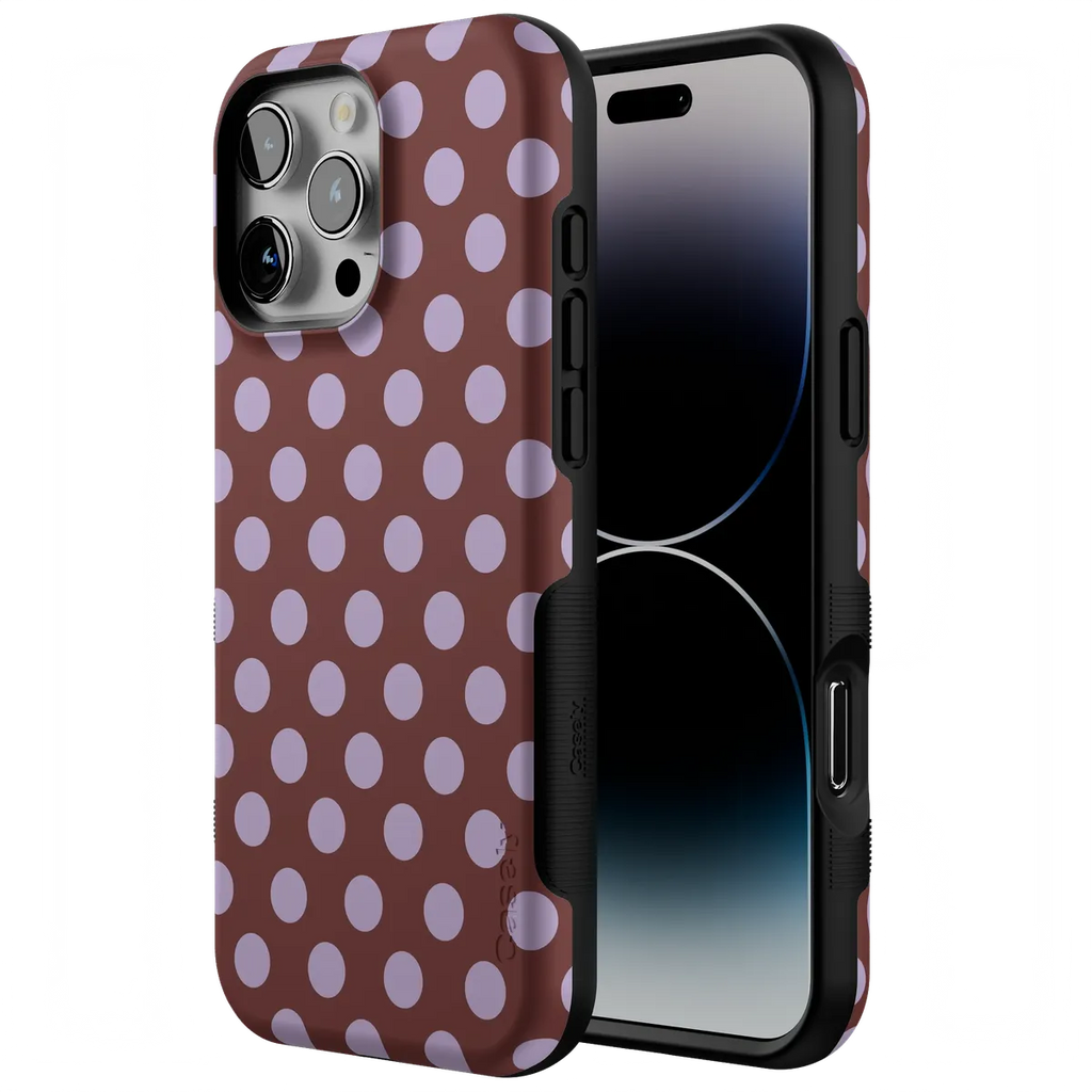 Spotted in SoHo | Burgundy Polka Dot Case