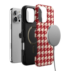 Scarlet Stitch | Red Houndstooth Case