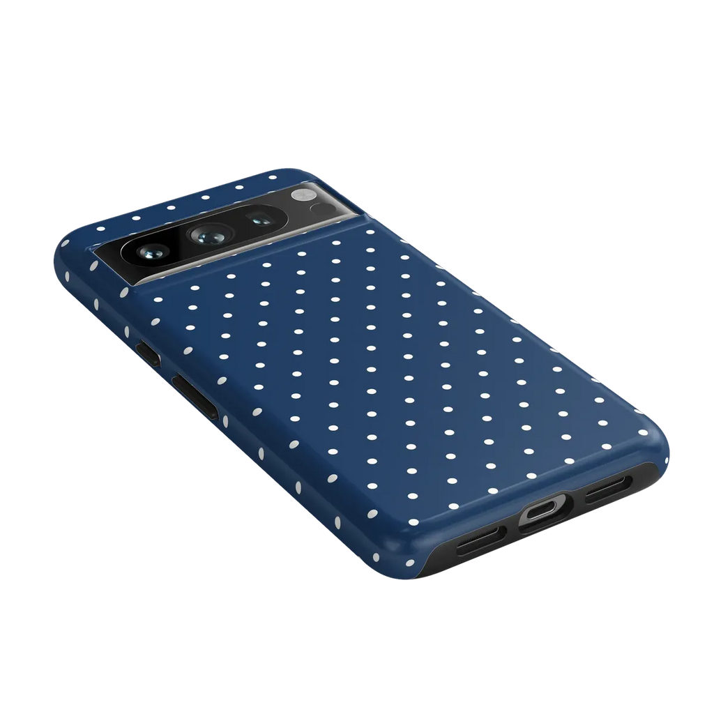 On the Dot | Navy Polka Dot Case