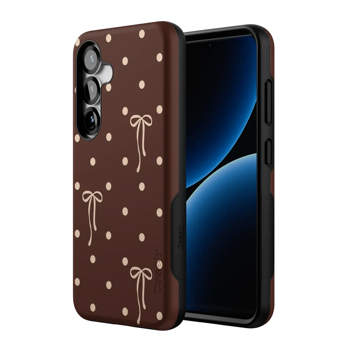 Teddy Bows | Brown Polka Dot Case