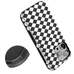 Salem's Hex | Black & White Checkered Case