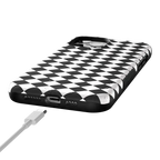 Salem's Hex | Black & White Checkered Case