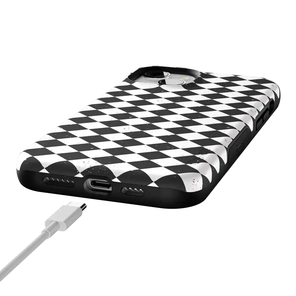 Salem's Hex | Black & White Checkered Case