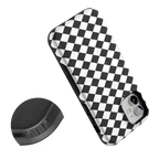 Salem's Hex | Black & White Checkered Case