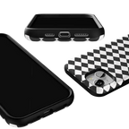 Salem's Hex | Black & White Checkered Case