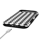 Salem's Hex | Black & White Checkered Case