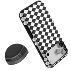 Salem's Hex | Black & White Checkered Case