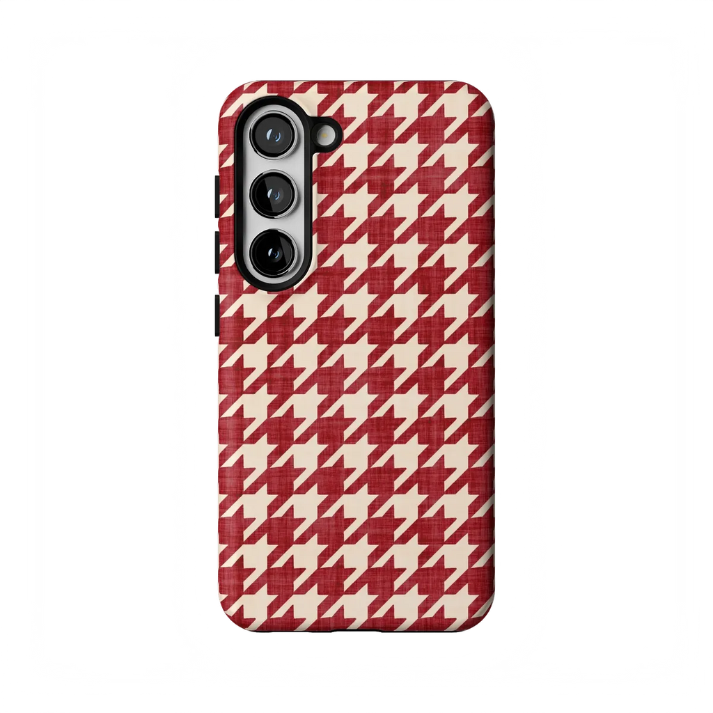 Scarlet Stitch | Red Houndstooth Case