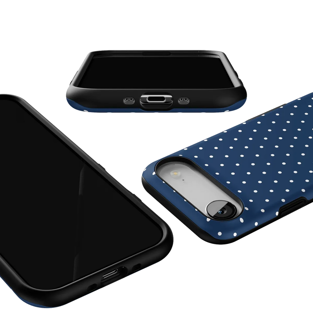 On the Dot | Navy Polka Dot Case