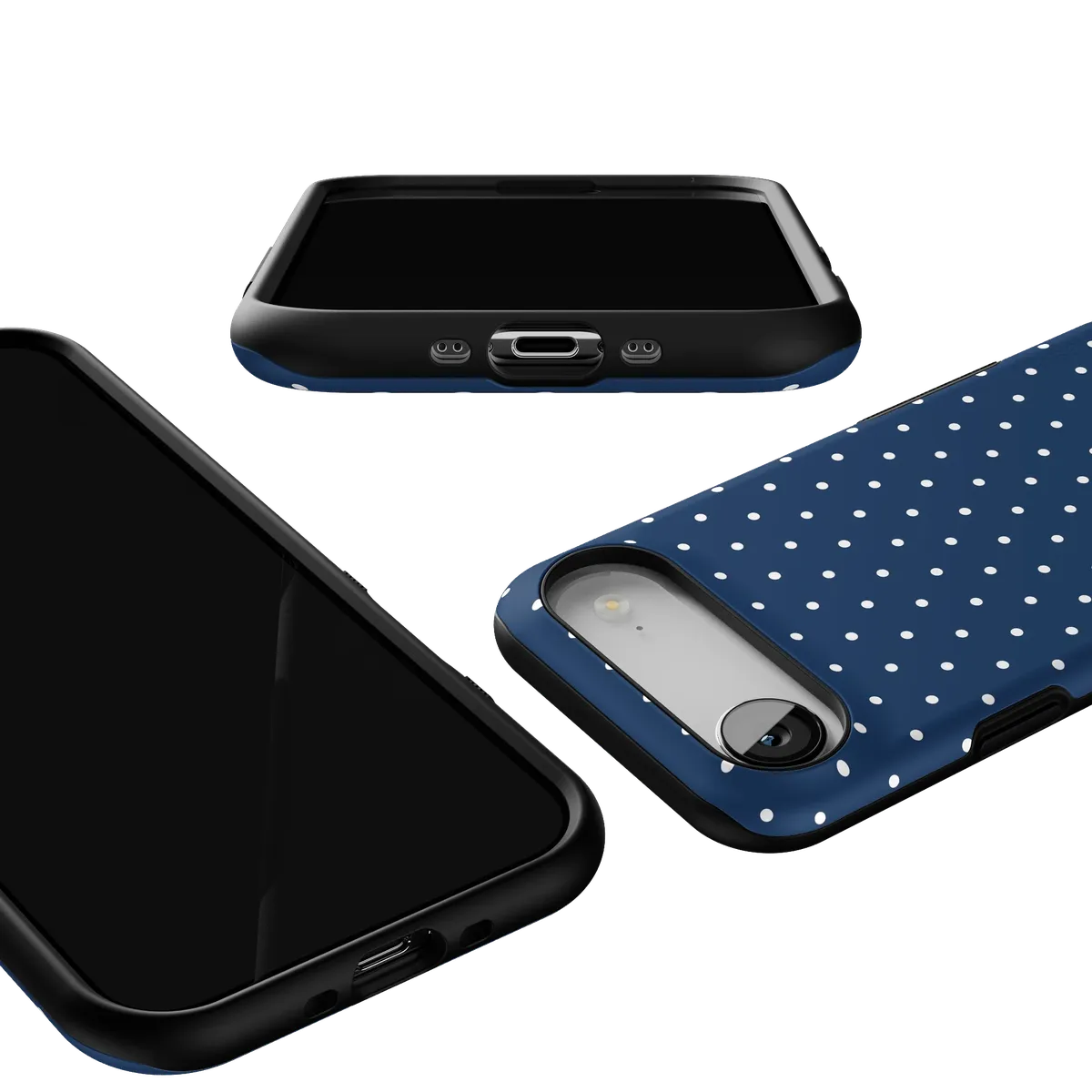 On the Dot | Navy Polka Dot Case
