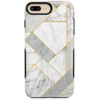 Sharp Lines | Geo White and Gold Marble Case