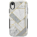 Sharp Lines | Geo White and Gold Marble Case