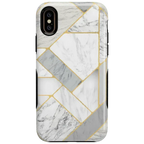 Sharp Lines | Geo White and Gold Marble Case