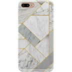 Sharp Lines | Geo White and Gold Marble Case
