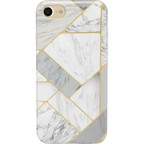 Sharp Lines | Geo White and Gold Marble Case