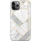 Sharp Lines | Geo White and Gold Marble Case