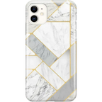 Sharp Lines | Geo White and Gold Marble Case