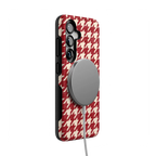 Scarlet Stitch | Red Houndstooth Case