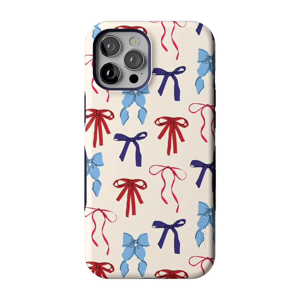 American Girlie | Red White & Blue Bows Case