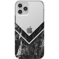 Sleek and Simple | Black Marble V Clear Case