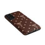 Teddy Bows | Brown Polka Dot Case