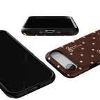 Teddy Bows | Brown Polka Dot Case