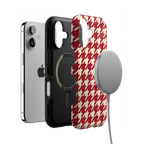 Scarlet Stitch | Red Houndstooth Case