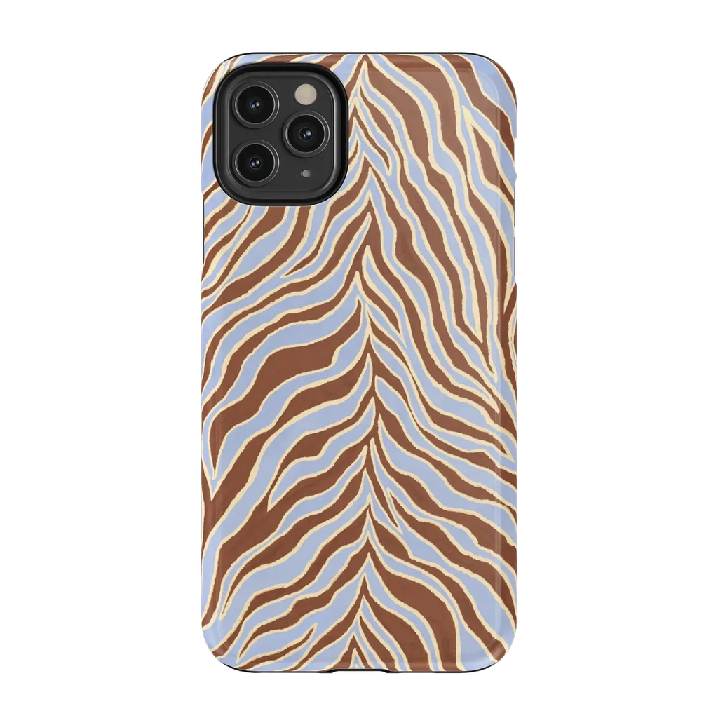 Untamed | Brown & Blue Zebra Case