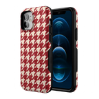 Scarlet Stitch | Red Houndstooth Case