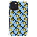 Something's Fishy | Navy Blue & Yellow Fish Print Case