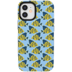 Something's Fishy | Navy Blue & Yellow Fish Print Case