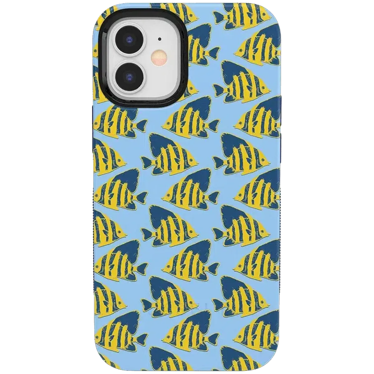 Something's Fishy | Navy Blue & Yellow Fish Print Case
