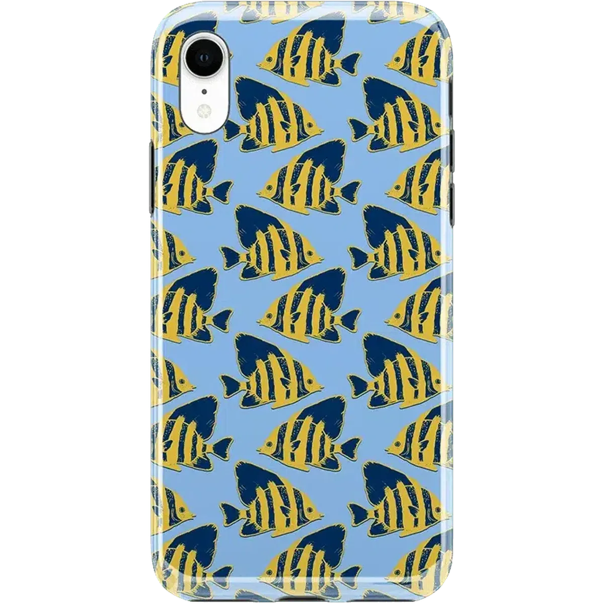 Something's Fishy | Navy Blue & Yellow Fish Print Case