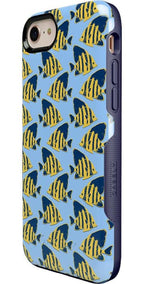 Something's Fishy | Navy Blue & Yellow Fish Print Case