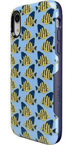 Something's Fishy | Navy Blue & Yellow Fish Print Case