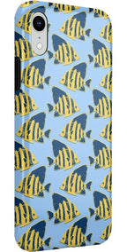 Something's Fishy | Navy Blue & Yellow Fish Print Case
