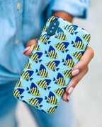 Something's Fishy | Navy Blue & Yellow Fish Print Case