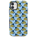 Something's Fishy | Navy Blue & Yellow Fish Print Case