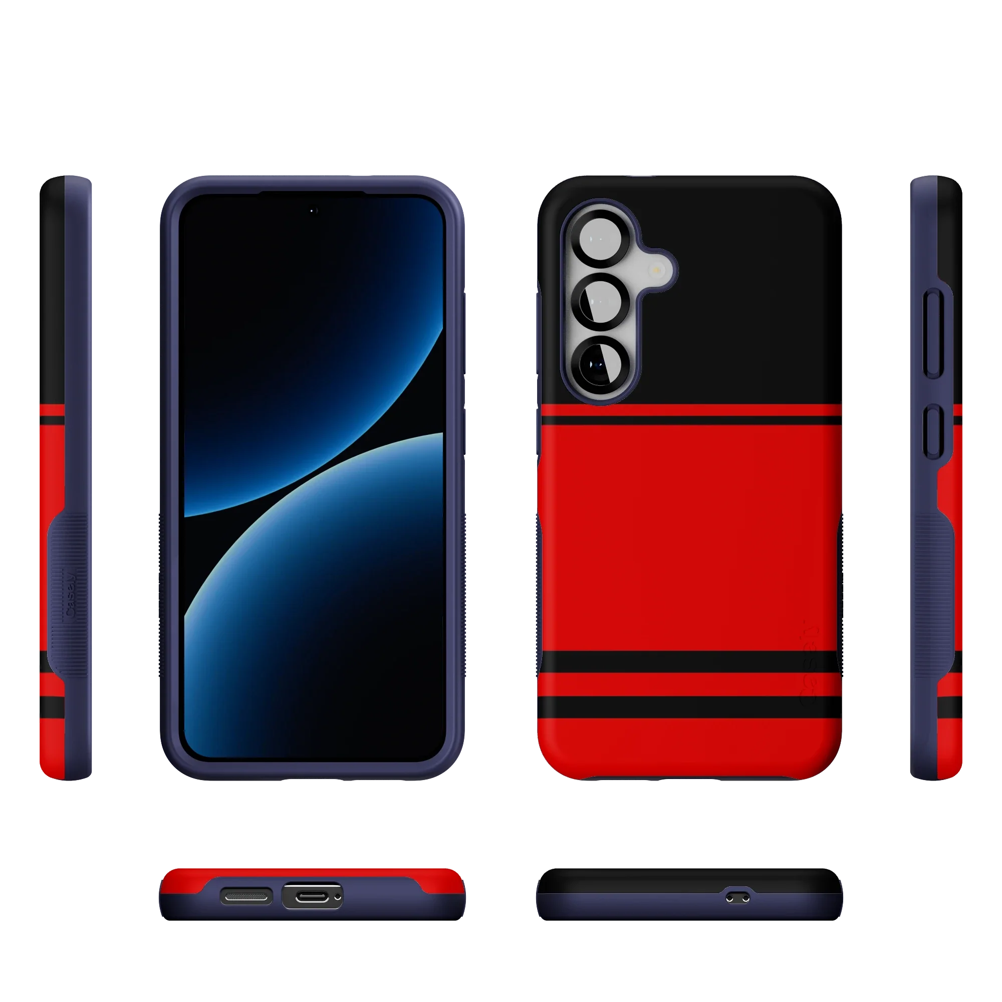 Storm Warning | Black & Red Stripes Case
