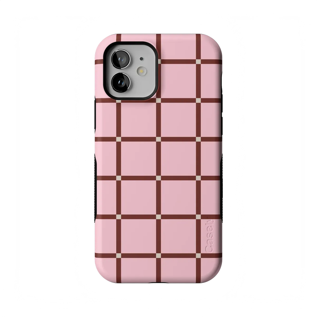 Uptown Gridlock | Pink Checkerboard Case