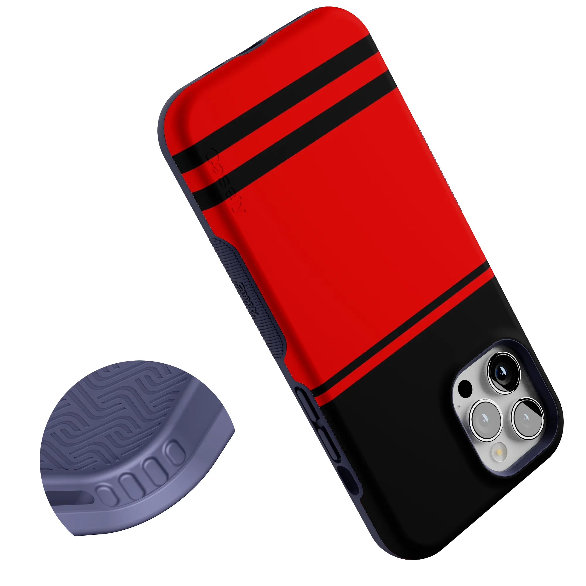 Storm Warning | Black & Red Stripes Case