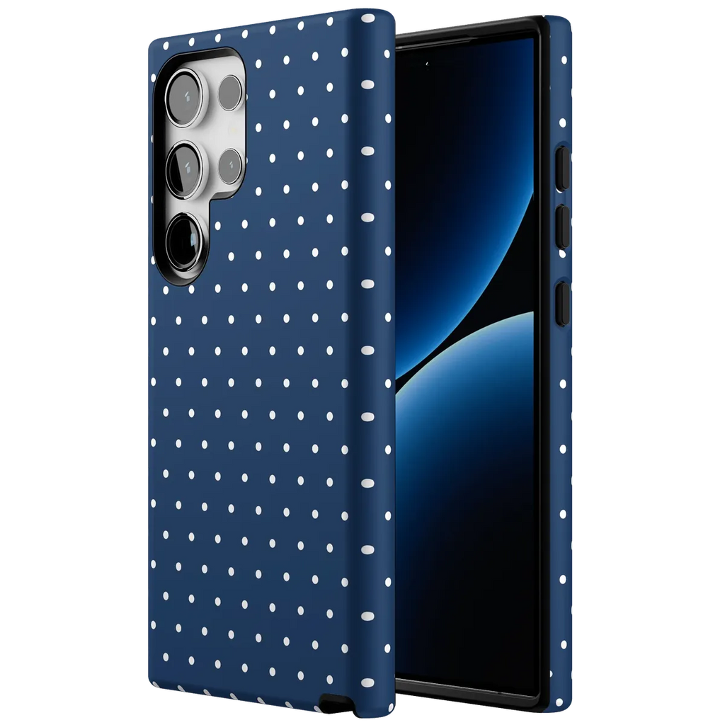 On the Dot | Navy Polka Dot Case
