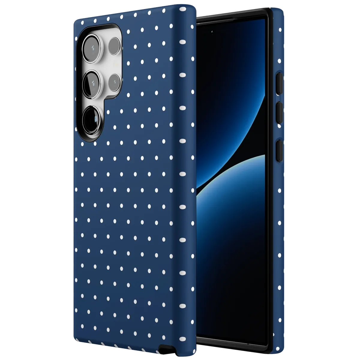 On the Dot | Navy Polka Dot Case