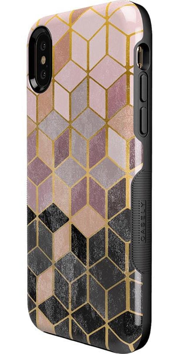 Stepping Up | Geo Rose Gold Marble Case