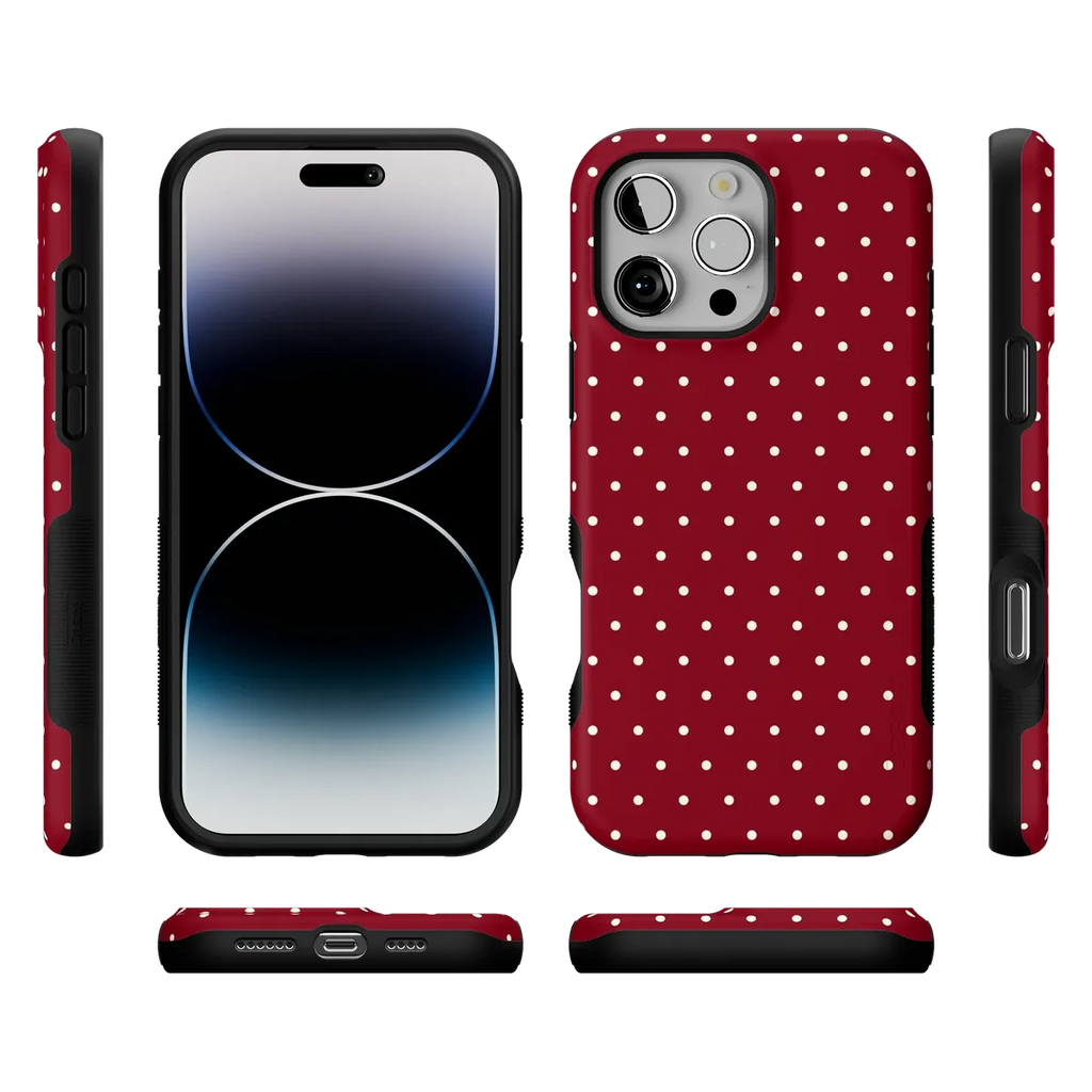 On the Dot | Maroon Polka Dot Case