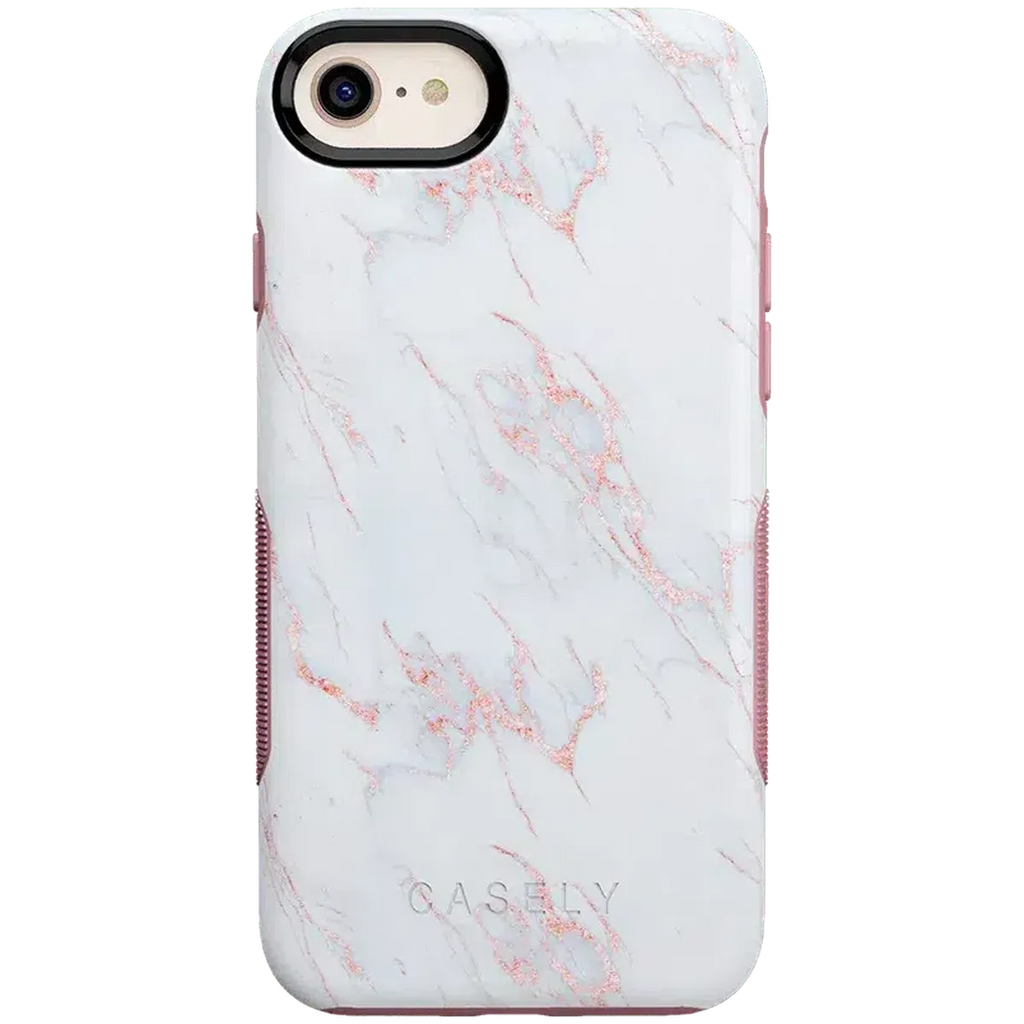 Subtle Blush | White and Pink Marble Case