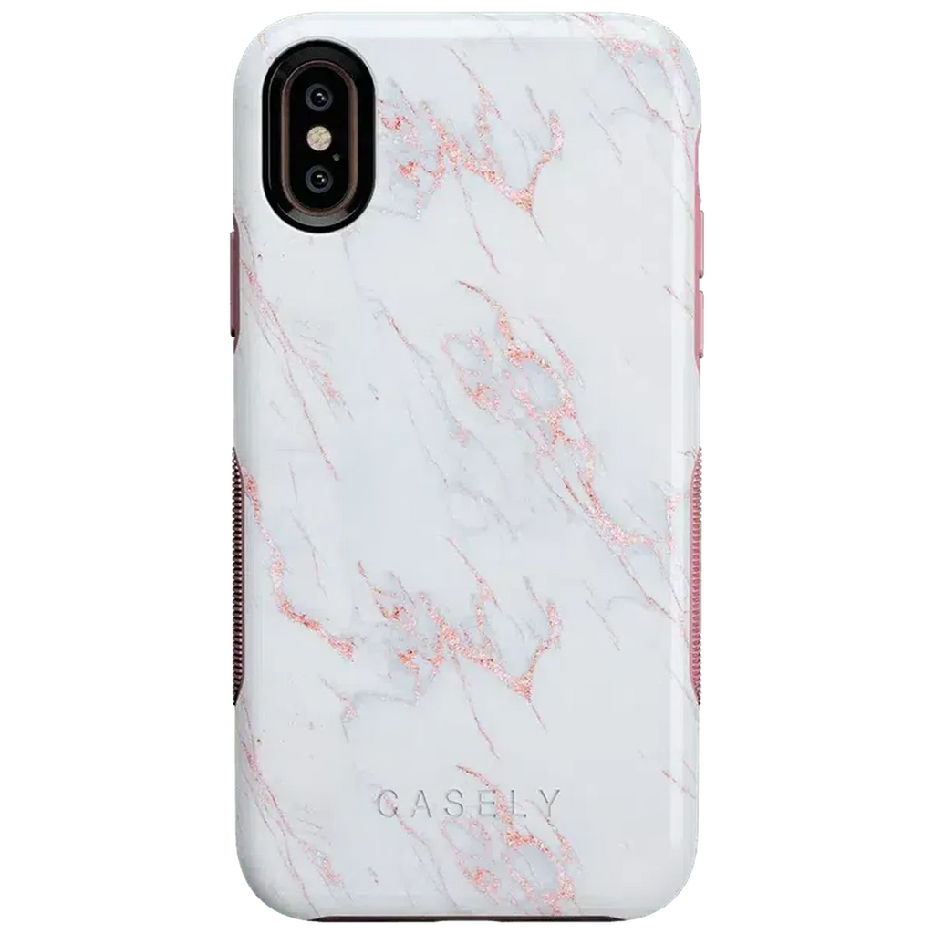 Subtle Blush | White and Pink Marble Case
