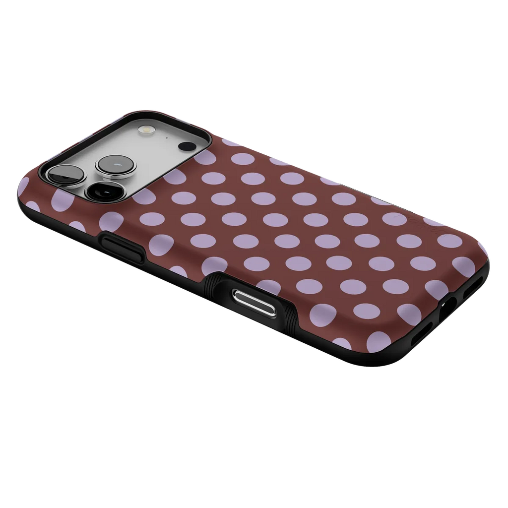 Spotted in SoHo | Burgundy Polka Dot Case