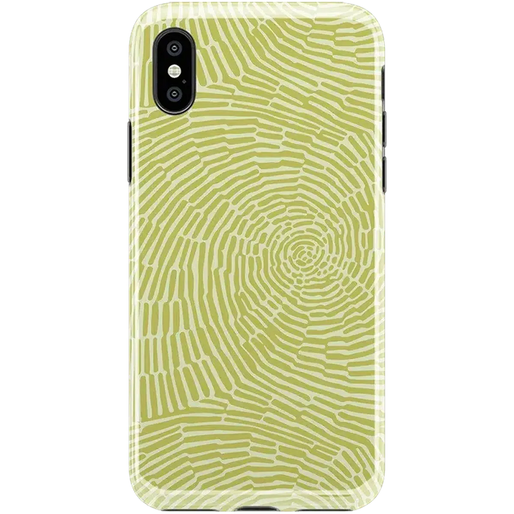 Swirl Away | Tea Green Geometric Case
